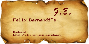 Felix Barnabás névjegykártya