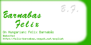 barnabas felix business card